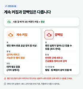 엔진경고등 주황색, 계속 켜질 때와 깜빡일 때 할 일이 다릅니다 — 꺼졌다 켜졌다 반복해도